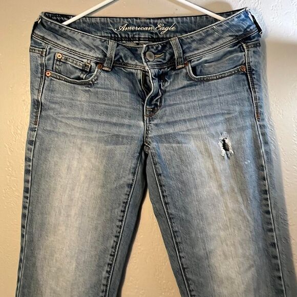 American Eagle Outfitters Denim - American Eagle Outfitters Light Blue Straight Leg Jeans